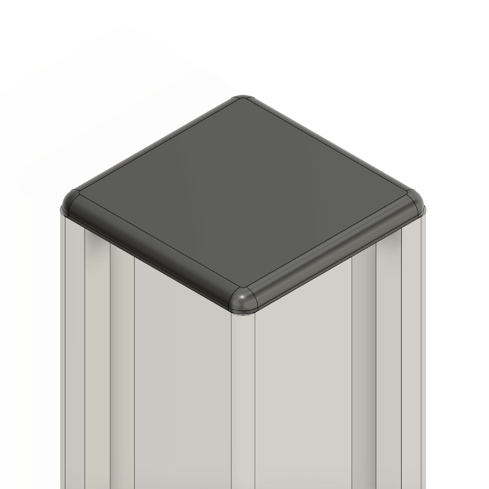 60-060-1 MODULAR SOLUTIONS POLYAMIDE PART<br>END CAP 32MM X 32MM BLACK